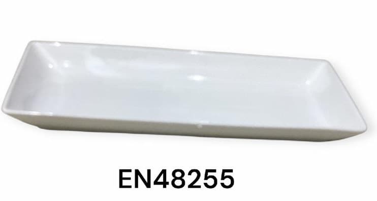 PLATO DE CERÀMICA RECTANGULAR BLANCO 13.97"
