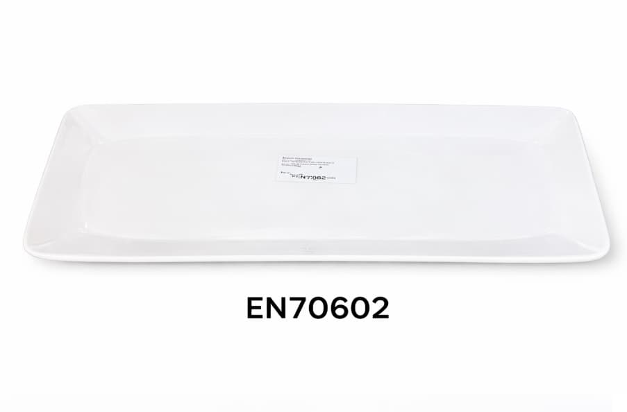 PLATO DE CERÀMICA RECTANGULAR BLANCO 13"