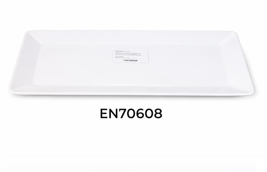 PLATO DE CERÀMICA RECTANGULAR BLANCO 13"
