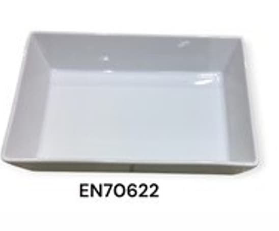PLATO CUADRADO DE CERÀMICA BLANCO 7"
