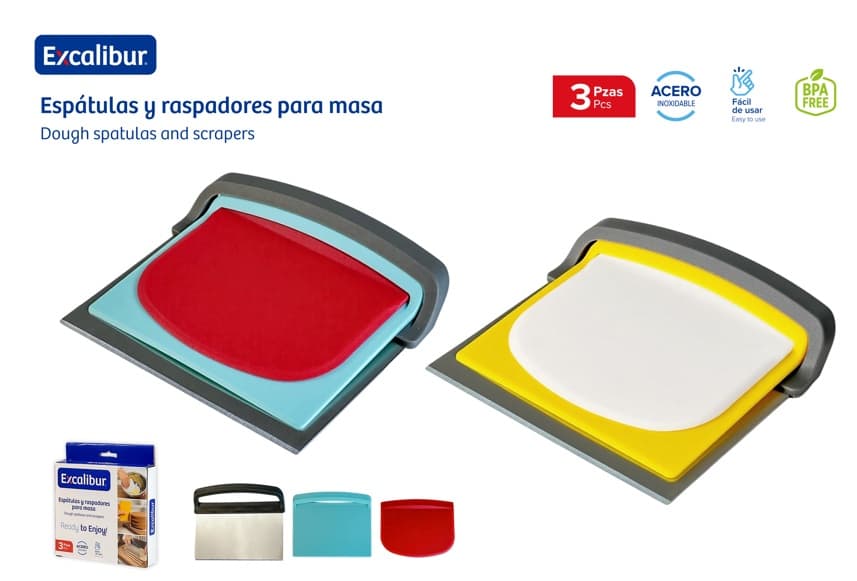 ESPATULA Y RASPADOR PARA MASA DE  PIZZA  3"