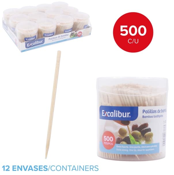 PALILLOS DE BAMBOO 500 PCS 