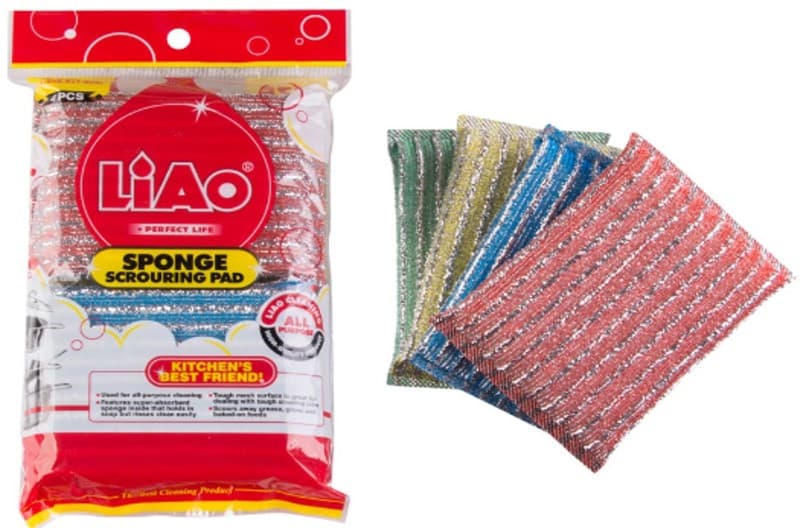 ESPONJA MULTIUSO SET 4 PZAS 11X8X1.5 CM