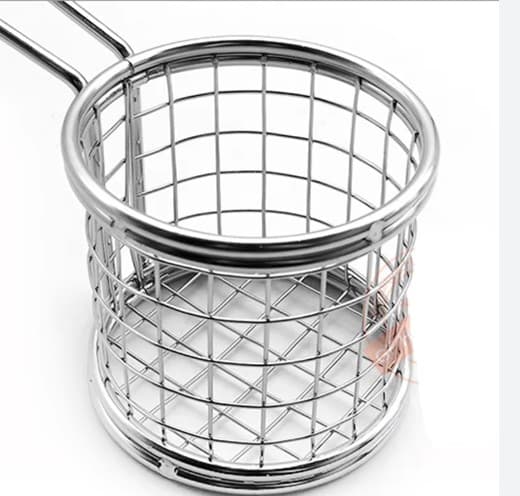 CESTA DE SERVIR INOX CON ASA 10x10CM COD:YY-PCH-XR-008