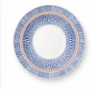 PLATO DE CERÁMICA REDONDO MANDALA AZUL 26x26x2.5CM367g
