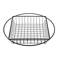 CESTA DE SERVIR NEGRA CUADRADA 20X3.7 CM