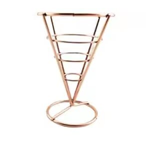 CESTA DE SERVIR DORADA EN CONO 15X10X10 CM