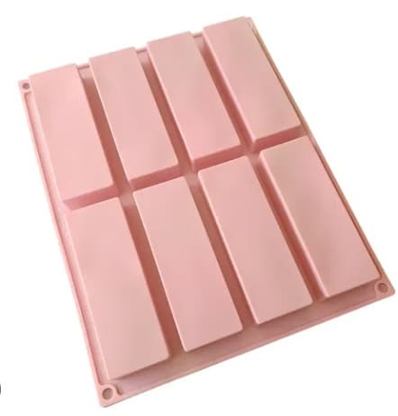MOLDE DE SILICONA 8 RECTANGULOS 20.5X26.5 CM