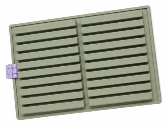 MOLDE DE SILICONA DE 20  RECTANGULOS PEQUEÑOS 23.5X16.5 CM