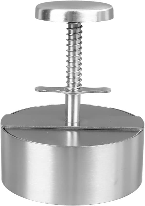 PRENSA DE CARNE INOX PARA HAMBURGUESA 11.3X14 CM