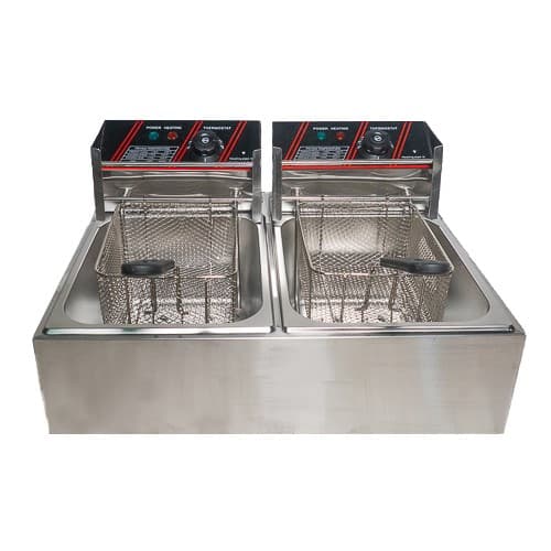 FREIDORA ELÉCTRICA 2 TANQUES 6LT + 6 LT