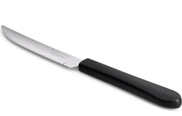 CUCHILLO DE SIERRA MANGO NEGRO 22 CM SET 6 PZAS 