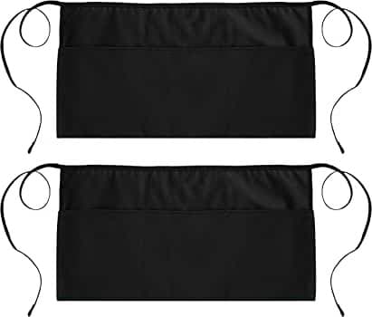 DELANTAL CINTURA NEGRO 34X68 CM