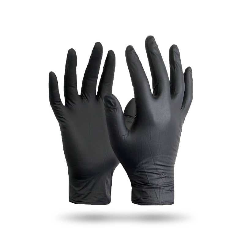 GUANTE DE NITRILO NEGRO SET 100PZS T:S