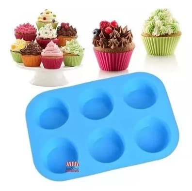 MOLDE DE SILICONA 6 CUPCAKES