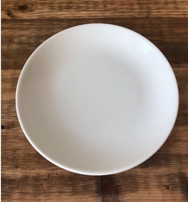 PLATO DE CERÁMICA REDONDO BLANCO 8"
