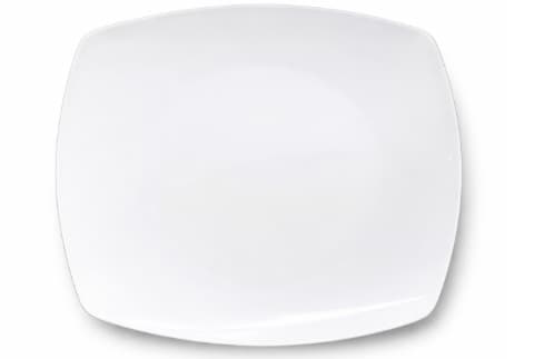PLATO DE CERÁMICA CERMICA CUADRADO BLANCO 10.75"