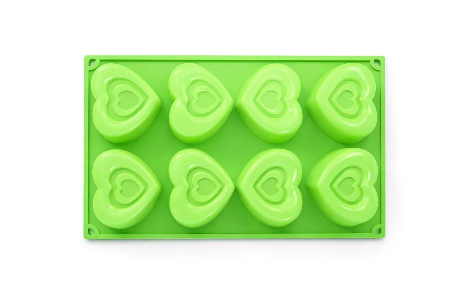 MOLDE DE SILICONA 8 CORAZON VARIOS 