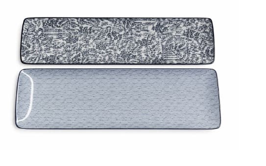 PLATO DE CERÁMICA RECTANGULAR COLORES VARIADOS 10.5"