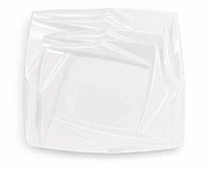 PLATO DE MELAMINA BLANCO CUADRADO 8