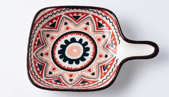 RAMEKIN DE CERÁMICA MANDALA ROJO 3.5" / 8 CM 
