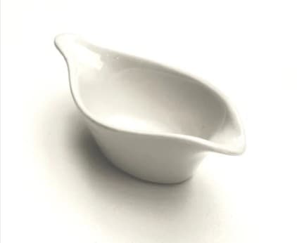 RAMEKIN DE CERÁMICA OVALADO BLANCO 12x9x3 CM