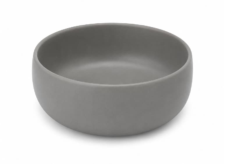 BOWL DE CERÁMICA REDONDO GRIS MATE 6"