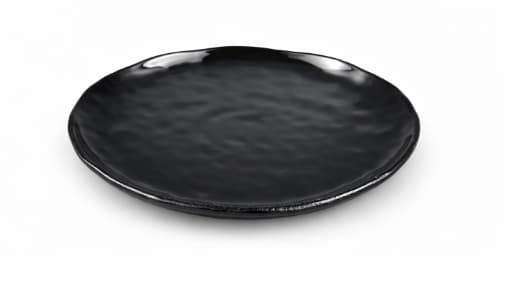 PLATO DE CERÁMICA REDONDO NEGRO 8"