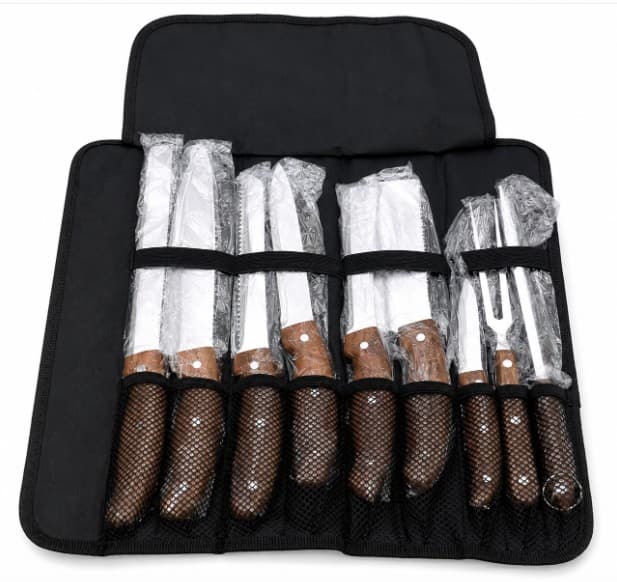 Juego de Cuchillos para BBQ Set de 10 Piezas con Estuche