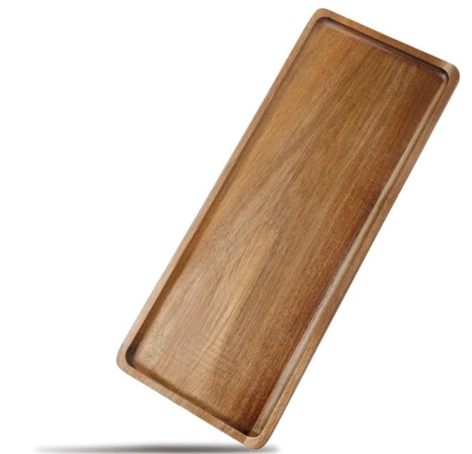 BANDEJA DE MADERA RECTANGULAR 10.5X29 CM