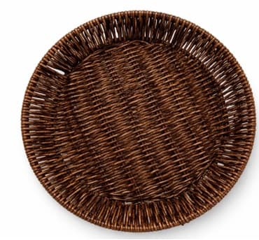 CANASTA TEJIDA REDONDA MARRON 28 CM