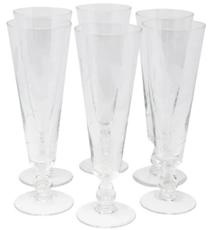 COPA PÍLSNER CON PIE 400 ML/ 13.5 OZ SET 6 PZAS