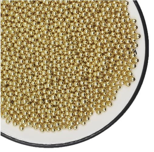 PERLAS MINI PARA DECORAR DORADAS 4mm 100 G