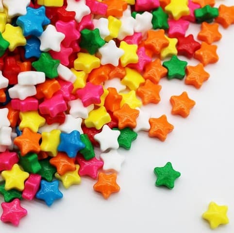 PERLAS EN FORMA DE ESTRELLITAS PARA DECORAR COLORES MIXTOS 1 KG