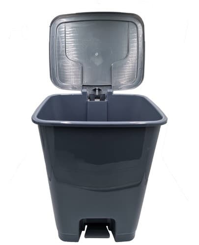 BASURERO GRIS CON PEDAL 30 LITROS