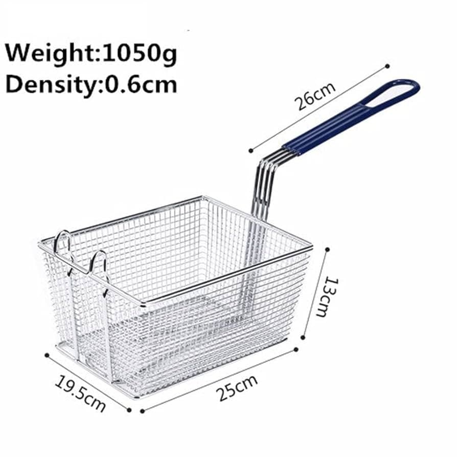 CESTA DE FREIR RECTANGULAR 24.5 x 19.5 x 13.5 CM