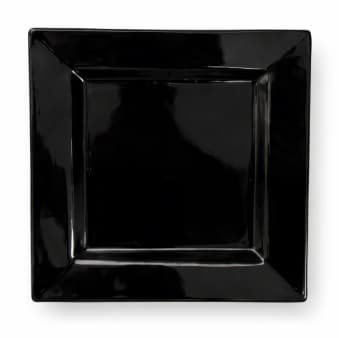 PLATO DE CERÁMICA CUADRADO NEGRO 8"