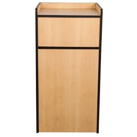 BASURERO DE MADERA BEIGE 100 LITROS