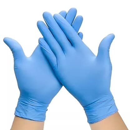 GUANTE DE NITRILO AZUL SET 100PZS T:L