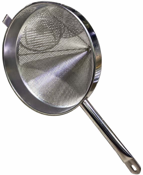 COLADOR CHINO INOX 12" CON AGUJEROS GRANDES