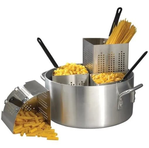Olla de aluminio para pasta + 4 cestas en acero inoxidable