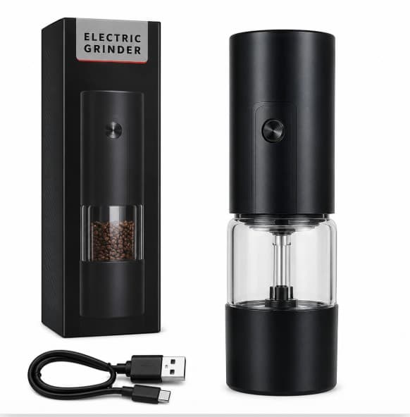 MOLINO ELECTRICO PARA SAL Y PIMIENTA 70ML (RECARGABLE)