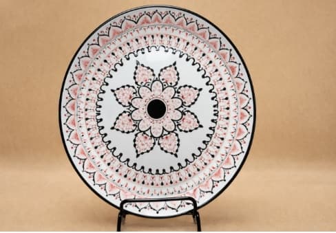 PLATO DE CERÁMICA REDONDO MANDALA 7.5"