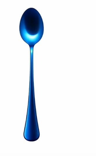 CUCHARA POSTRE AZUL 14.CM  