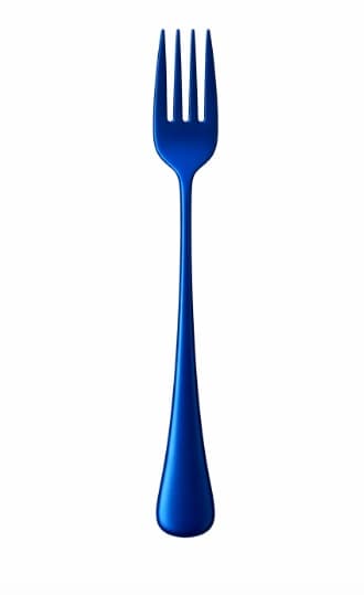 TENEDOR POSTRE AZUL 14CM  