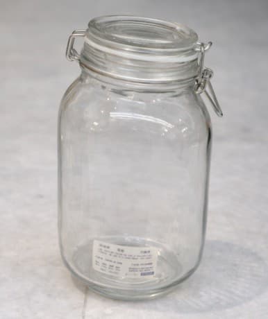 Frasco de vidrio con tapa hermetica 3 Litros