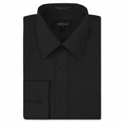 Camisa Negra con Cuello XL