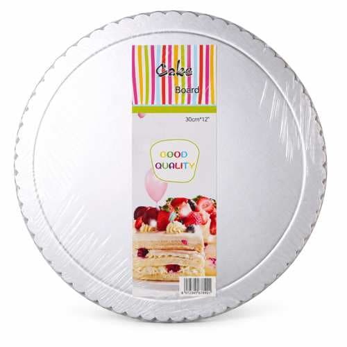 BASE PASTEL PLATEADA MATE REDONDA 6" SET 5 PZAS