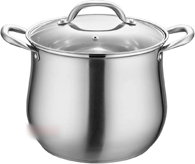 OLLA DE INDUCCIÓN INOX CON TAPA DE VIDRIO 30CM 17 LITROS