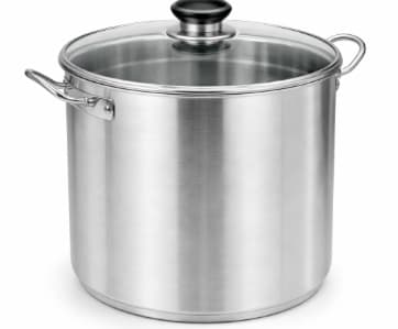 OLLA DE INDUCCIÓN INOX CON TAPA DE VIDRIO 40 CM 26 LITROS
